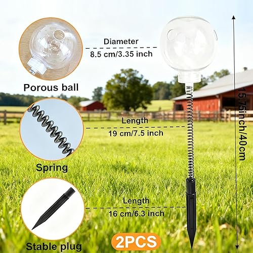 2 Pack Chicken Toys Chicken Peck Toy, Chicken Swing Feeder with Spring and Ground Stake, Enrichment Toys for Coop, Coop Accessories for Hens Poultry Duck Birds Parrots, Transparent