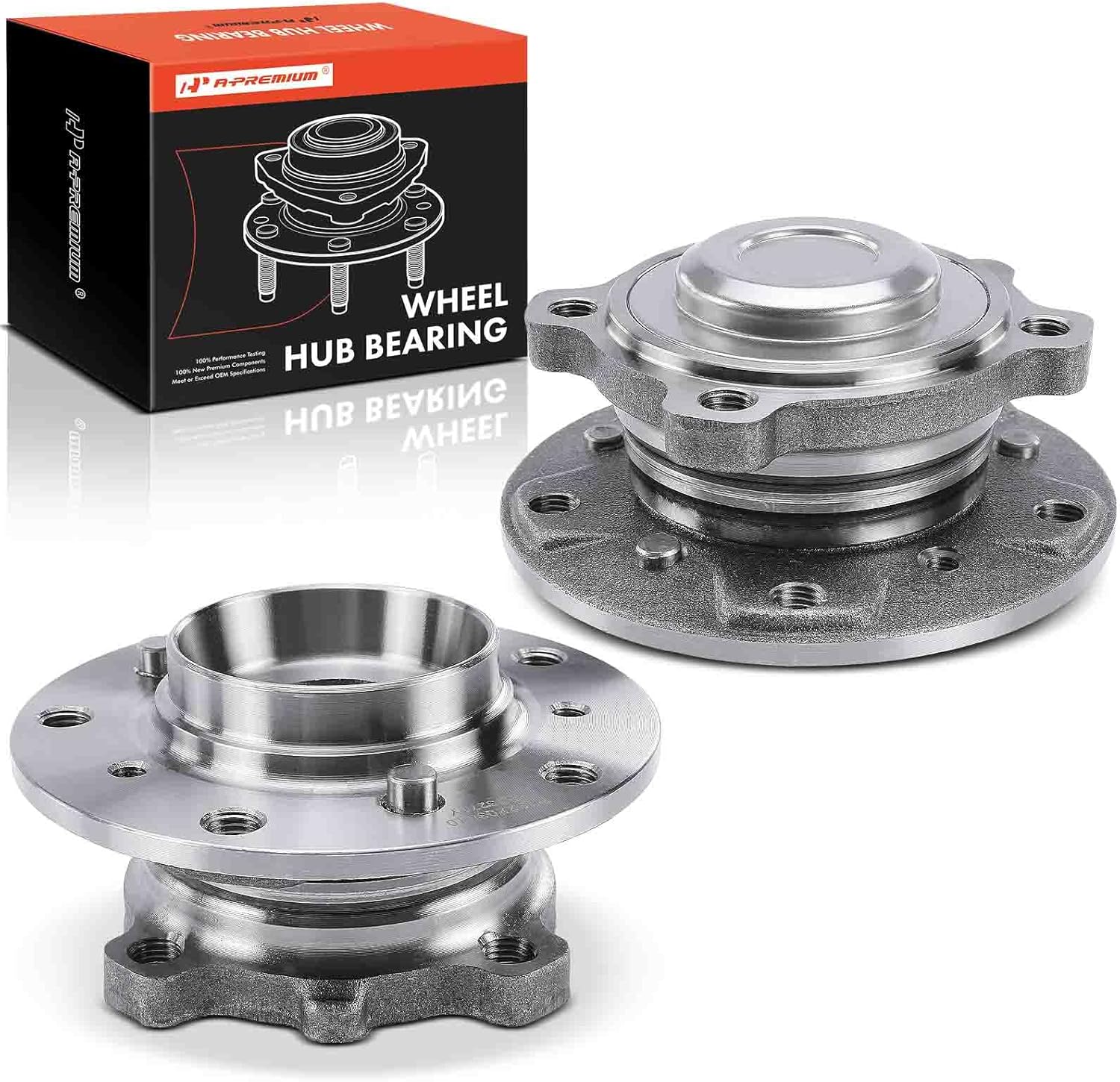 A-Premium 2 x Front Wheel Bearing and Hub Assembly Compatible with BMW 1 Series M 2011, M3 2008-2013, M5 2006-2010, M6 2006-2010