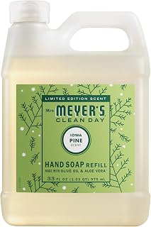 Mrs. Meyer's Iowa Pine Liquid Hand Soap Refill 33oz - Gentle Moisturizing Clean with Essential Oils & Aloe Vera