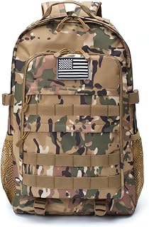Camo Backpack for Boys,Kids Army Backpack Boys with USA Flag Patch,35L Waterproof Tactical School Backpack for Travel Outdoor