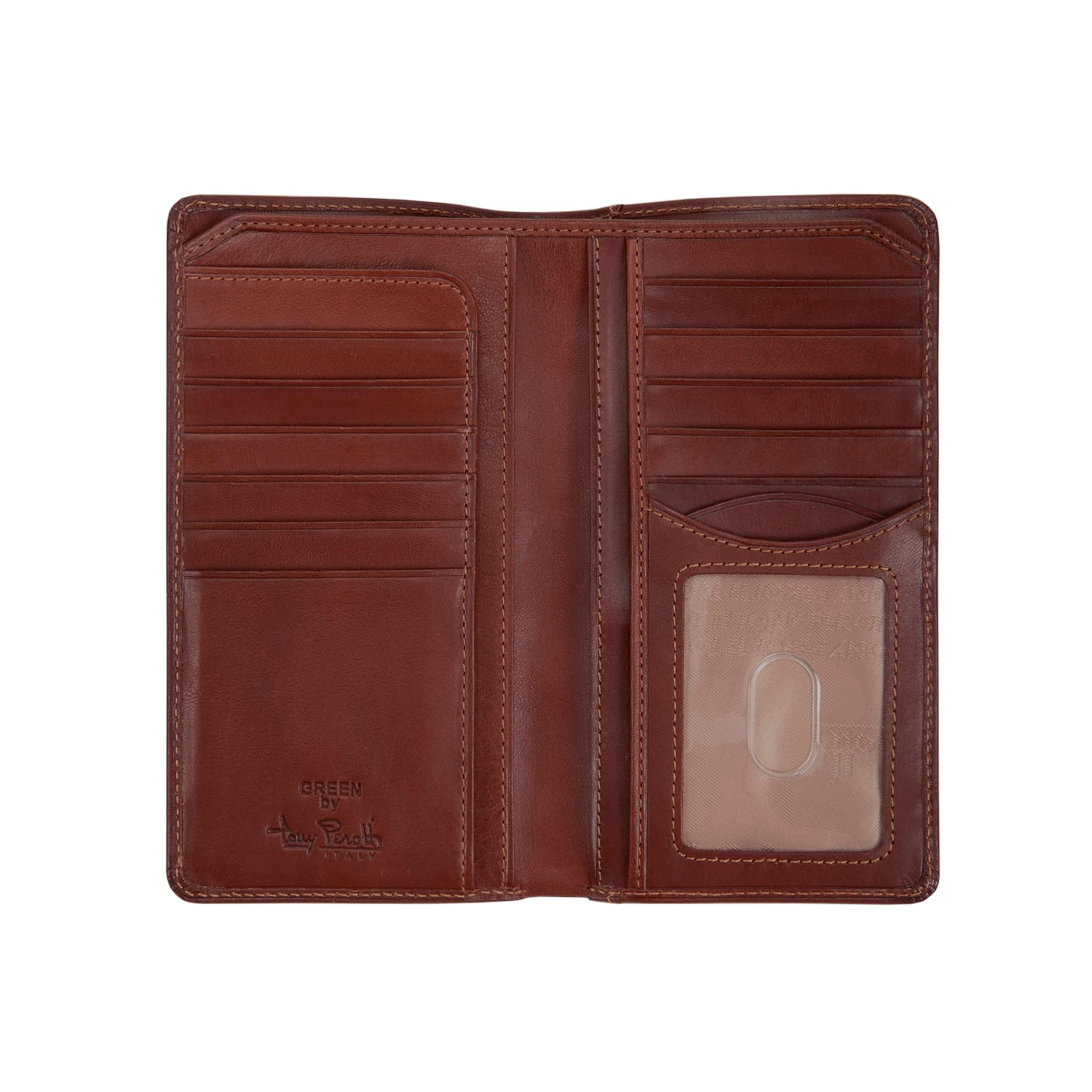 Tony Perotti Mens Long Bifold Checkbook Cover Wallet