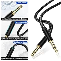Vista 4 de xiwxi Cable de audio de 0.138 in macho a macho, con adaptador tipo C a conector hembra de 0.138 in, entrada auxiliar de audio, cable auxiliar