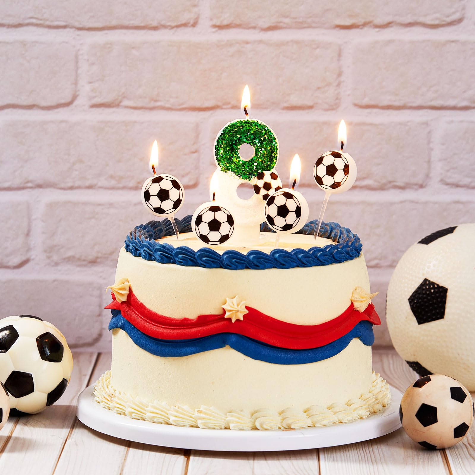 5 Pièces Bougies De Football Bougies De Gâteau En Forme De Balle
