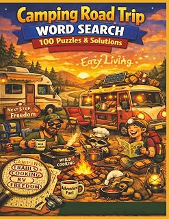 Camping Road Trip WORD SEARCH 100 Puzzles & Solutions