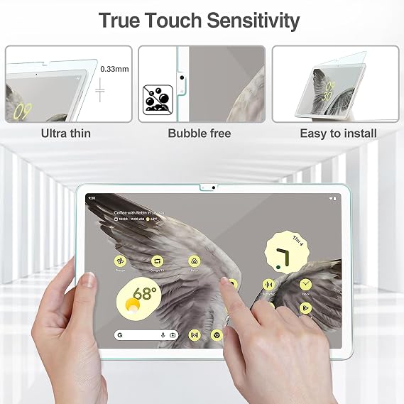 ProCase 2 Pack Screen Protector for Google Pixel Tablet 11 inch 2023, Tempered Glass Film Guard for Google Pixel Tablet 11 2023 Release