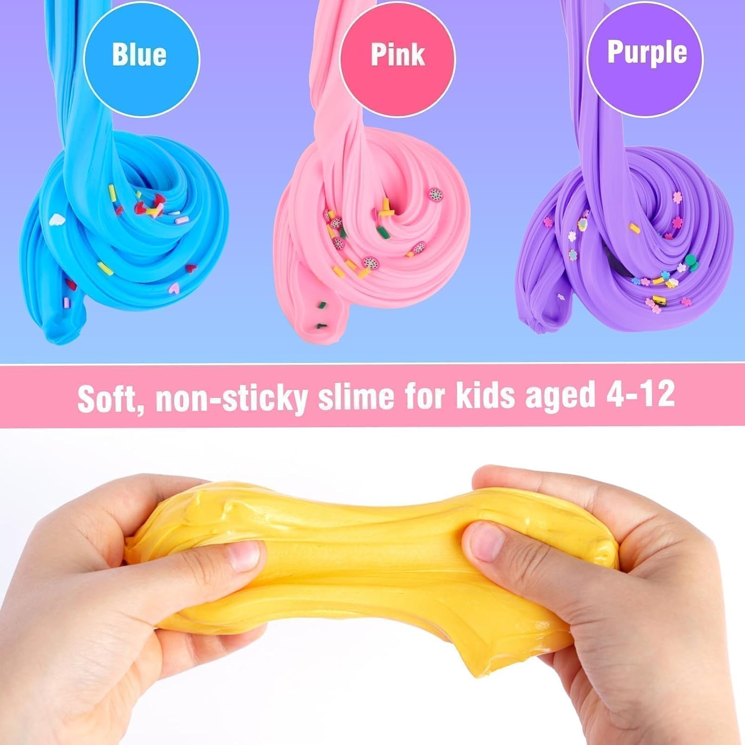 38 Pack Butter Slime Kit, Mini Slime Party Favors for Girls Boys, Soft and Non-Sticky, Goodie Bags Stuffers, Classroom Bulk Slimes, Stocking Fillers & Kids, Colorful Stress Relief Toys 4-12