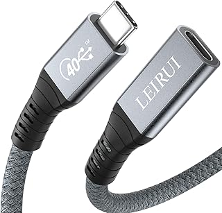 كيبل وصلة USB 4 يدعم ثاندربولت بقدرة 100 واط للشحن السريع ونقل البيانات بسرعة عالية 40 جيجابايت في الثانية بدقة 8K عند 60 هرتز متوافق مع - 3 ماك بوك eGpu موزع