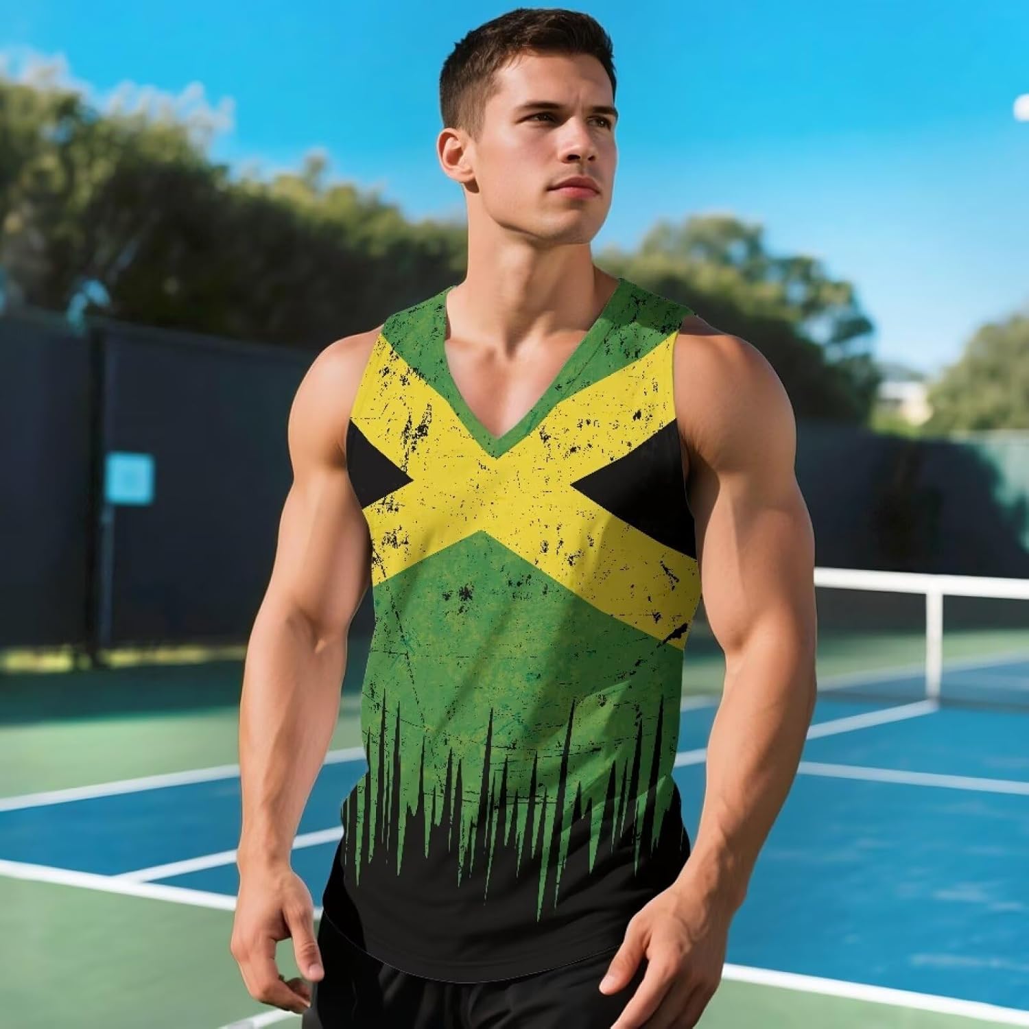 2026 Mens Muscle Tank Top for Festival,Gym,Trip Summer Moisture-Wicking Sleeveless Graphic Shirts - Image 2