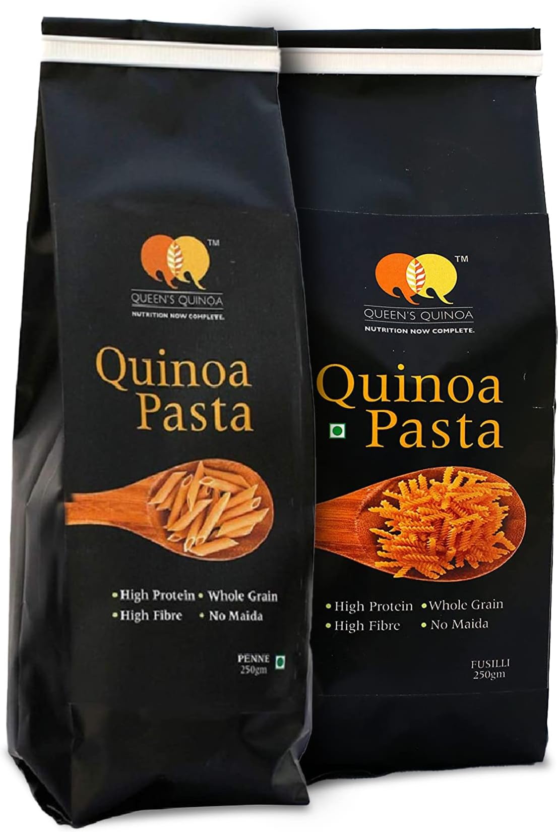 Queens Quinoa Combo Pack of Fusilli Pasta and Penne Pasta (250gram Each) | Pasta in Fresh | High Protein Penne Pasta With No Maida | Easy Digestion Healthy Food