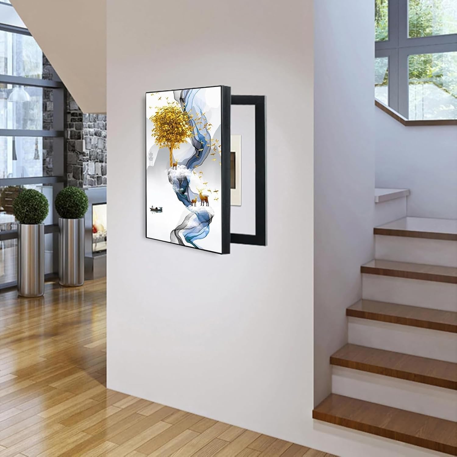 Copertura per scatola dei fusibili, decorazione murale per contatori elettrici, arte murale nascosta per la decorazione della stanza della casa, poster 60 x 70 cm