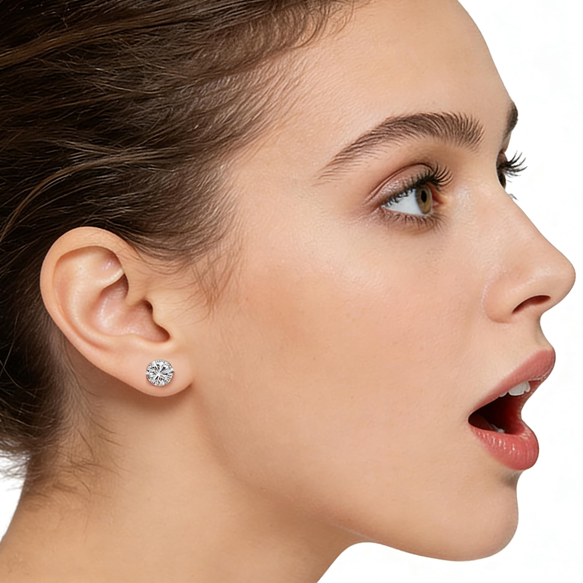 Orecchini Zirconia, Argento Sterling 925 Donna Orecchini Gioielli Ipoallergenici Con Zirconi Cubica Trasparente Uomo Orecchini Brillante 5A Zircone Donna Uomo Orecchini