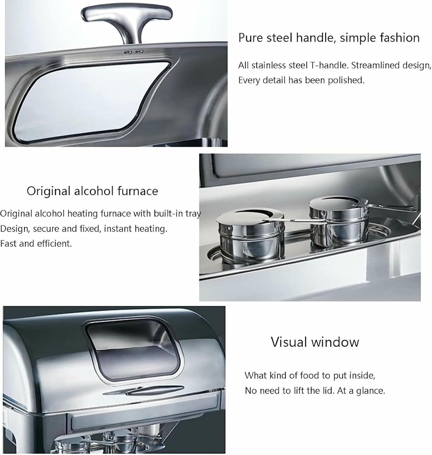 Electric Buffet Server Hot Stainless Steel Buffet Plate - Buffet Servers and Heater.Hot Pot Buffet Game, Hot Stainless Steel Buffet Pot