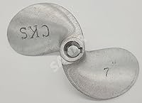 Vista 6 de SANAR Aluminum Propeller for Longtail Mud Motor Long Tail Boat - Keyed Tapered Shaft