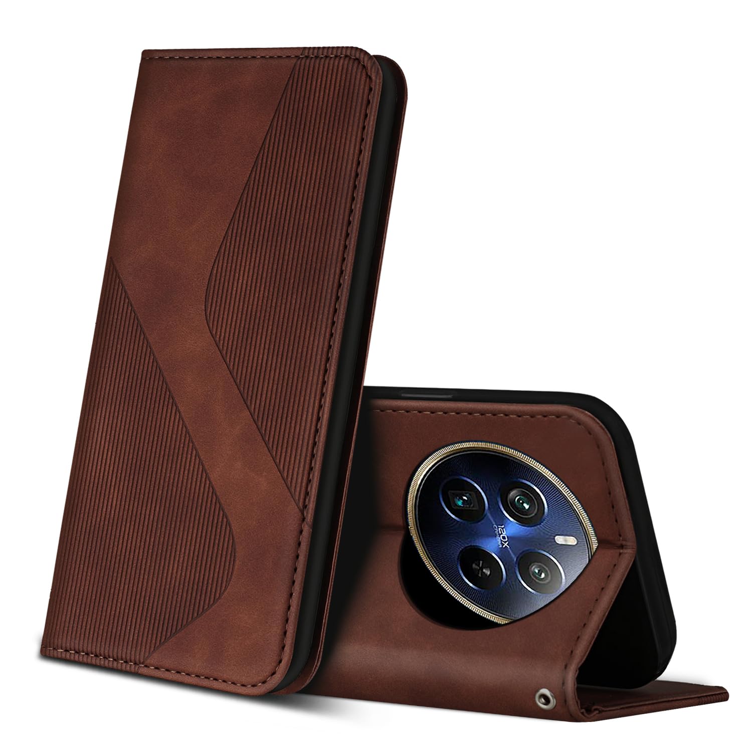 Custodia in Pelle per ZTE Blade A31 Lite Flip Cover con chiusura magnetica tasca con cerniera in pelle PU,con 7 scomparti per carte di credito,con Cinturino da Polso Magnetica Goffrato Fiore Cover