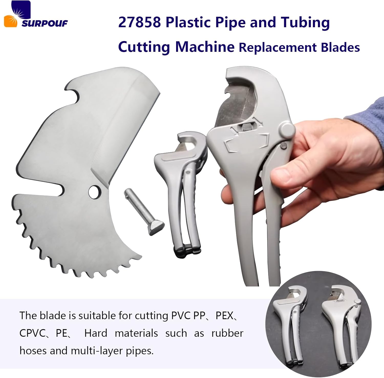 RC-1625 Blade,27858 Plastic Pipe And Tubing Cutter RC-1625 Replace Blade Compatible with 1/8" to 1-5/8" Plastic Pipe And Tubing Cutter (2 Pack)