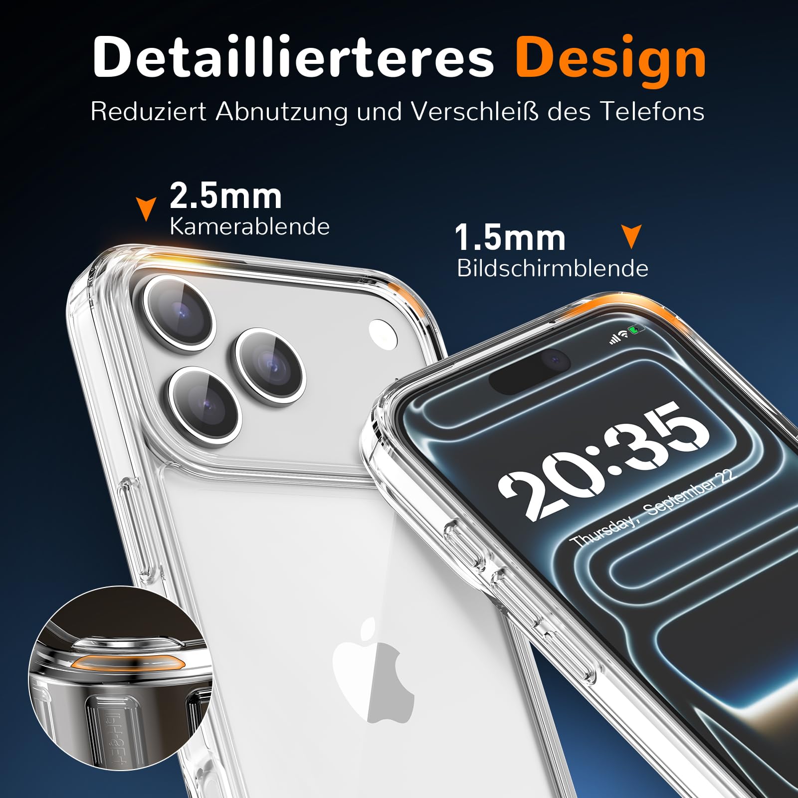Clear Case for iPhone 15, Ultra Thin, Shockproof TPU Cover, Anti-Yellowing, Crystal Clear, Phone Case for Apple iPhone 15 - Clear — view 451
