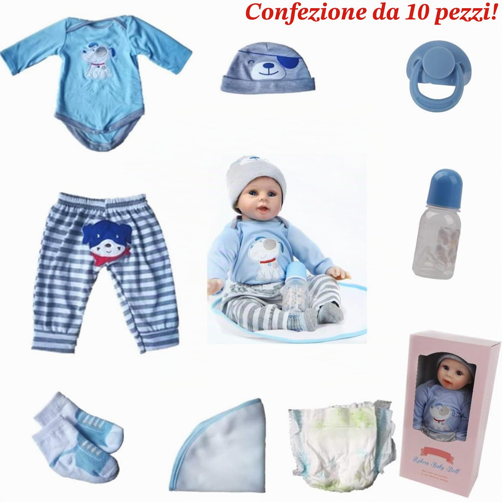 ZIYIUI Bambola Reborn 22 Pollici 55 Centimetri Simulazione Bambole Bambino Realistico Morbido Vinile Silicone Fatto a Mano Bambole Reborn Maschio Giocattolo Neonato Regalo