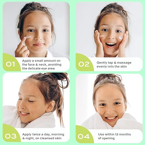 Miniatura 14 de Crema facial para niños, crema hidratante suave y calmante con ingredientes naturales para pieles sensibles y todo tipo de piel, sin fragancia
