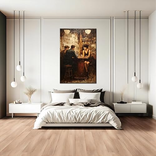 Miniatura 5 de CIDLNMY Arte de pared en lienzo de la Prohibition Speakeasy, póster vintage de la vida nocturna de los años 20, arte de pared de cóctel, bar, salón,