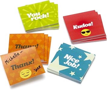 Trainers Warehouse Mini Kudos Sticky Notes Set of 12 | Clever & Colorful - Recognize Large or Small Contributions, Inspire Continued Efforts | Measures 2.25" Square