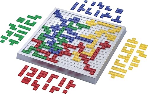 Miniatura 2 de Mattel Games Blokus XL Board Games for Family Night, Brain Games for 2 to 4 Players, Oversized Board and Pieces (Yaxa Exclusive)
