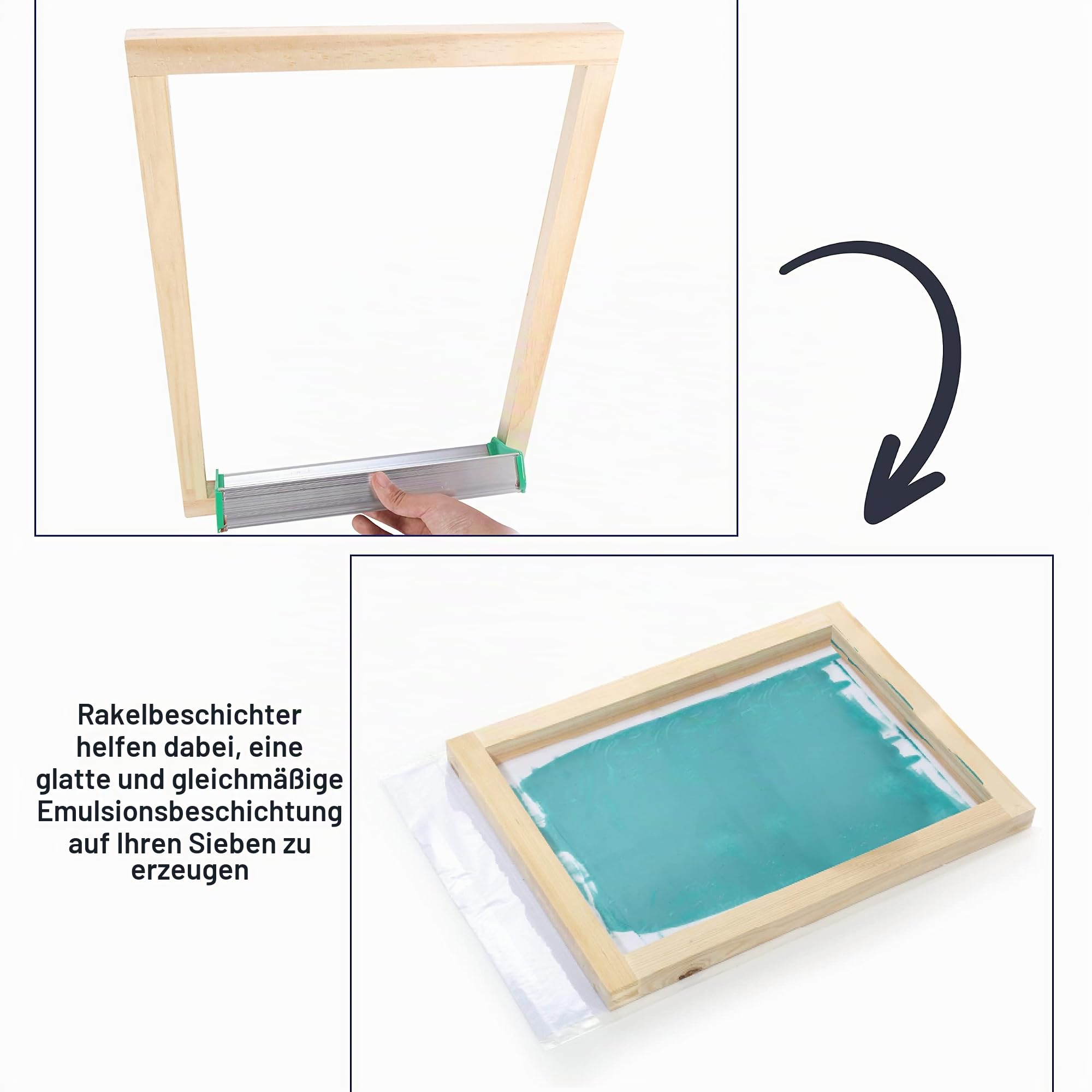 Caydo 36-teiliges Siebdruck-Set enthält 50 W LED-UV-Belichtungs-Siebdrucklicht, 4 Größen, Siebdruckrahmen, Anleitung (evtl. nicht in deutscher Sprache), 5 Blatt A4-Tintenstrahlfolie für Siebdruck