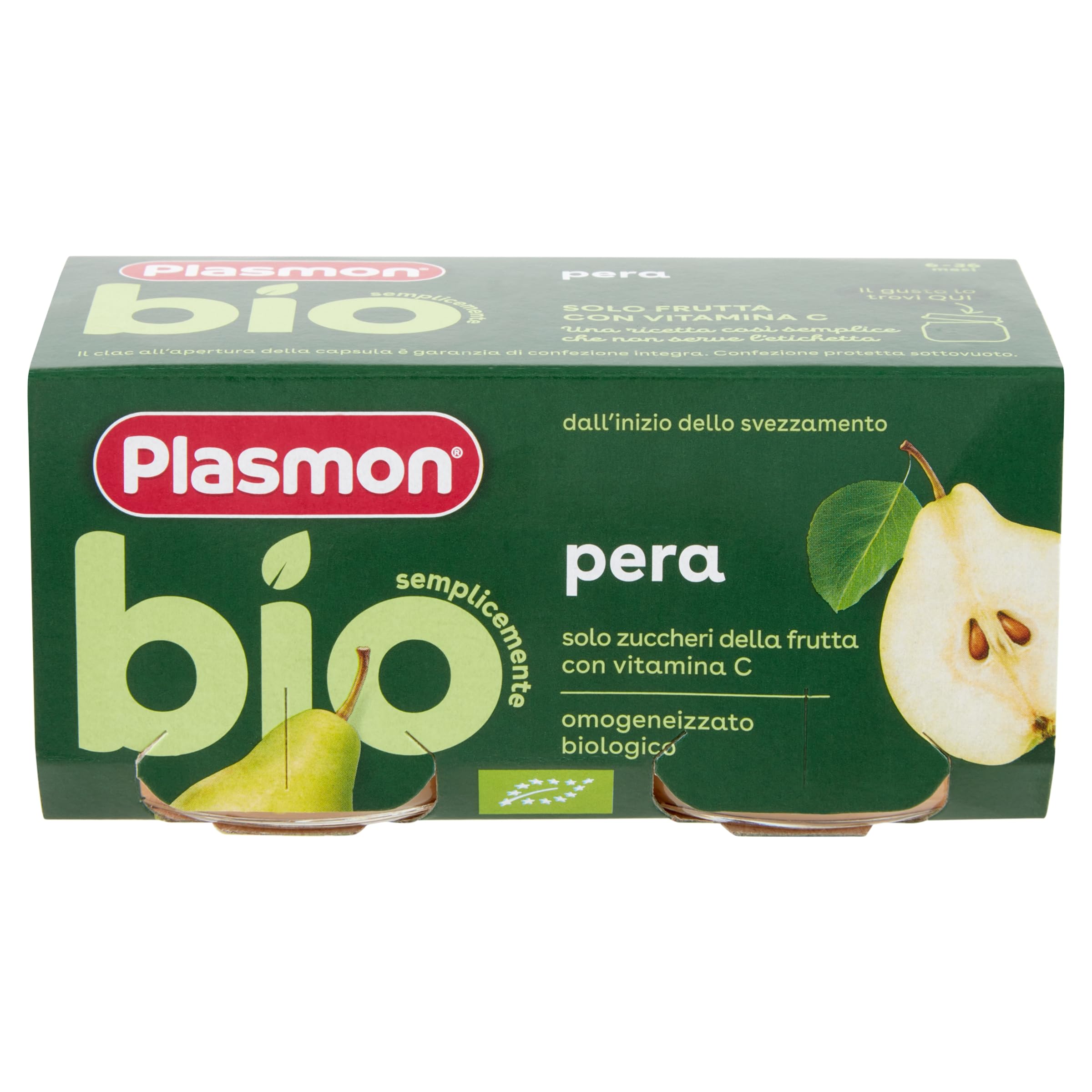 Plasmon BIO Omogeneizzato Pera 2X80g (12 Confezioni)