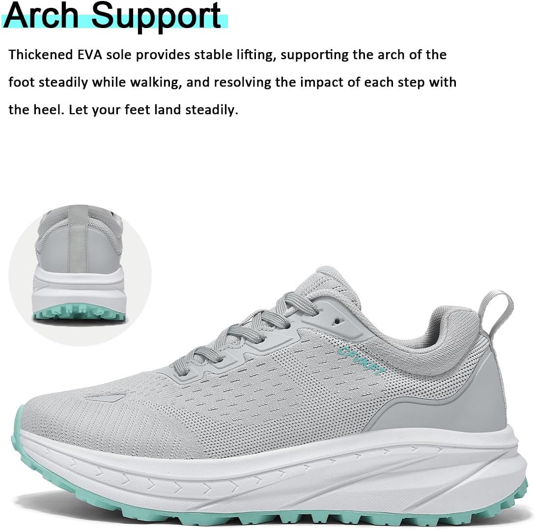 CFVKPT Wide Toe Box Shoes for Men - Cushioned Trail Running Shoe Non Slip Mens Walking Sneakers Cross-Trainer Athletic Gym Workout Sport Sneaker
