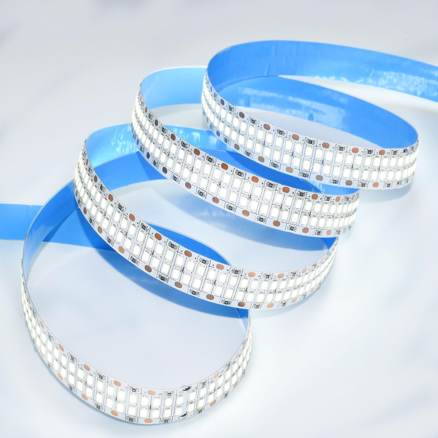 SUYOOULIN LED Strip Lights, 16.4ft Dimmable DC 12V SMD 2835 Double Rows 2400 LEDs 52000LM Super Bright LED Ribbon Strip, Non-Waterproof IP21 for Home Party Decoration(Daylight White 6500K)