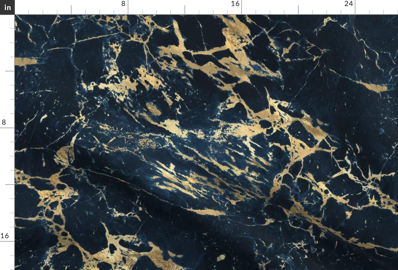 Spoonflower Fabric - Navy Blue and Yellow Non Metallic Marble Effect Faux Stone Look Printed on Minky Fabric Fat Quarter - Sewing Baby Blankets Quilt Backing Plush