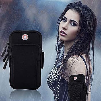 Phone Holder for Running Armband iPhone 17 16 16e 15 14 13 12 11 Pro Max XS XR Plus Mini Galaxy Ultra S26 S25 S24 S23 S22 S21 Note 20 10 Pouch Bag, Arm Band Sleeve Fit Sport Gym Hiking Black