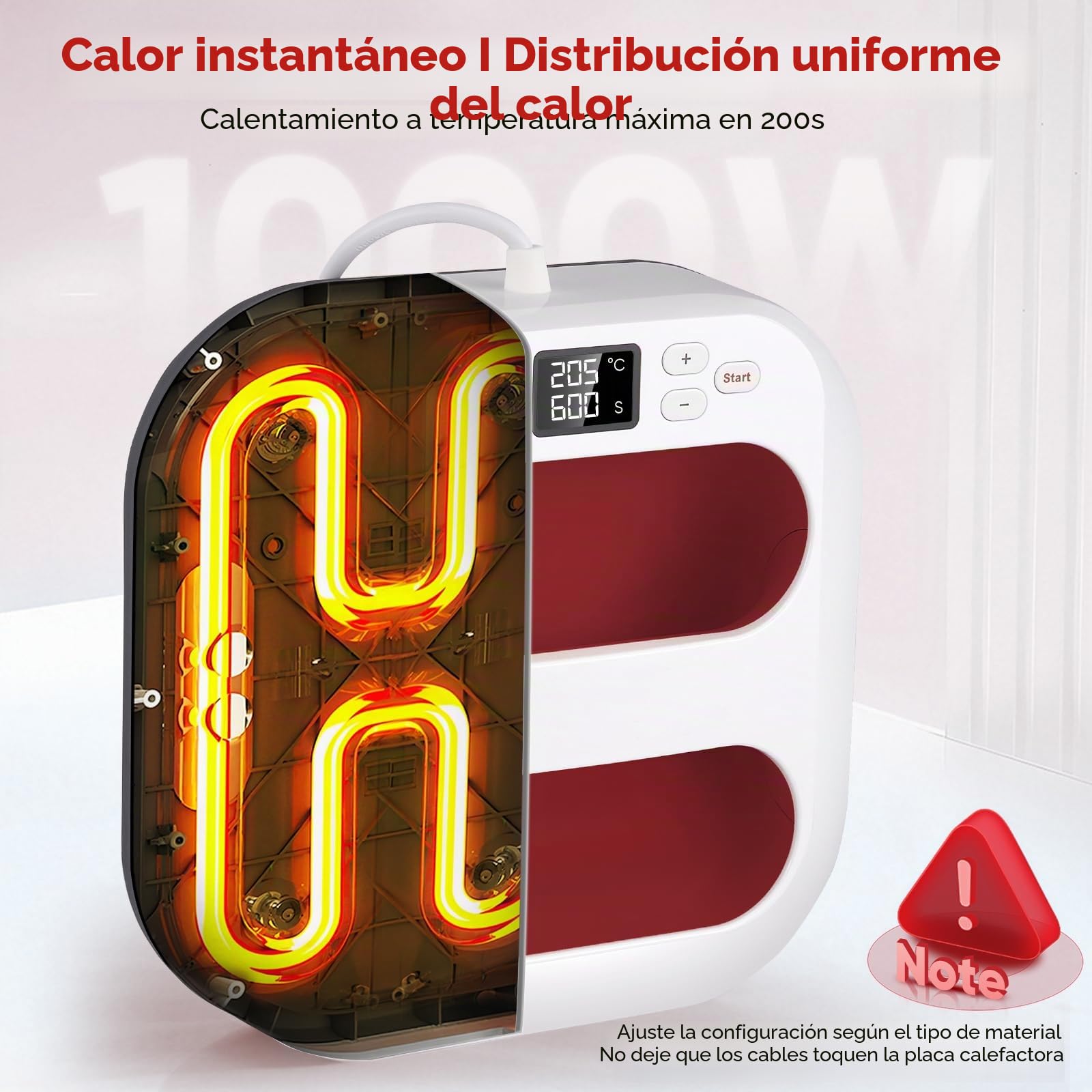 Plancha Termica Camisetas,Impresora Sublimación para Camisetas Plancha de Transferencia con Pantalla LED,Temporizador,Prensa Termica Plancha Sublimacion para Estampado Textil y Manualidades DIY