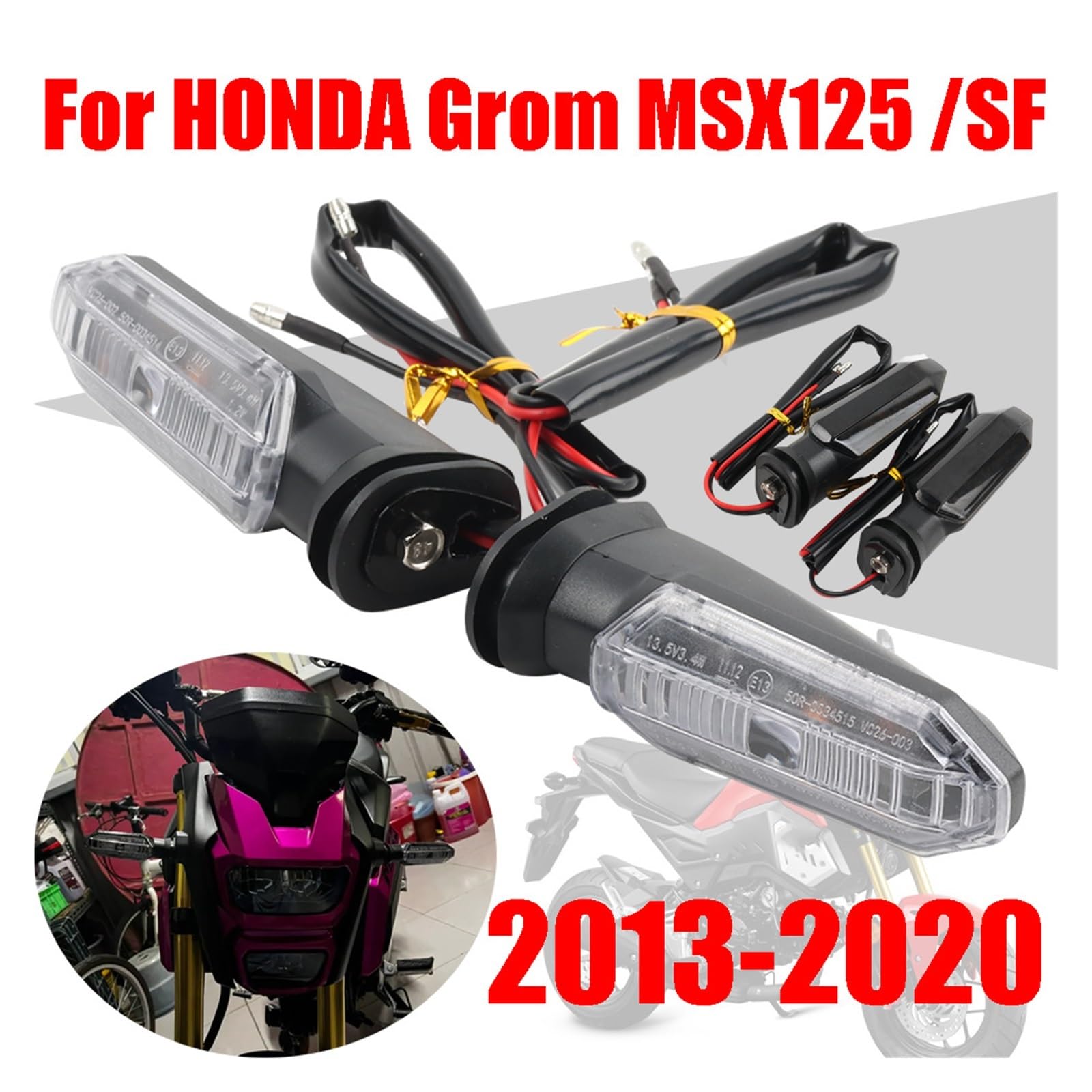Motocicleta Indicadores Luces para Hon&da Grom MSX125 MSX 125 SF 125SF 2013-2020 2018 2019 Accesorios de Motocicleta luz Intermitente indicador Intermitente