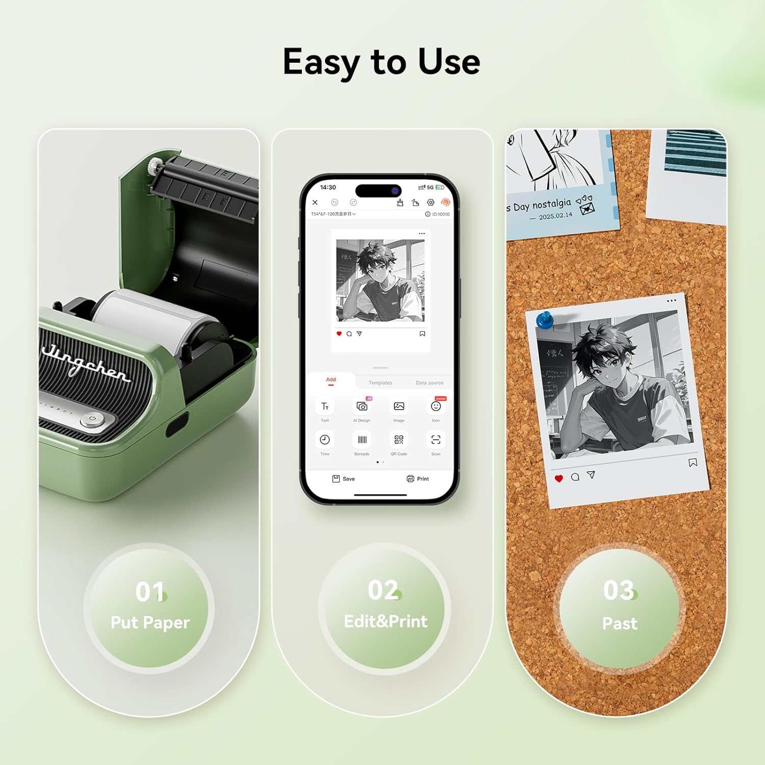 NIIMBOT B21 Pro Sticker Printer, 300DPI, Fun APP, Portable Inkless Label Printer, Bluetooth Sticker Maker for DIY Crafts, Notes, Scrapbook, Photo, Custom Labels & Gifts,Home Organization (Green) - Image 6