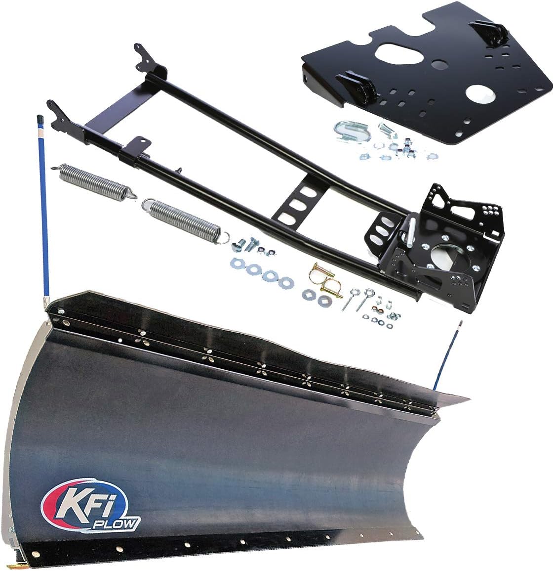 KFI 60" Poly-Pro Snowplow Combo Kit - 60" Poly-Pro Plow + Mount Bracket + Push Tube - Compatible/Replacement for 2005-2012 Artic Cat 650 4x4 (ATV)