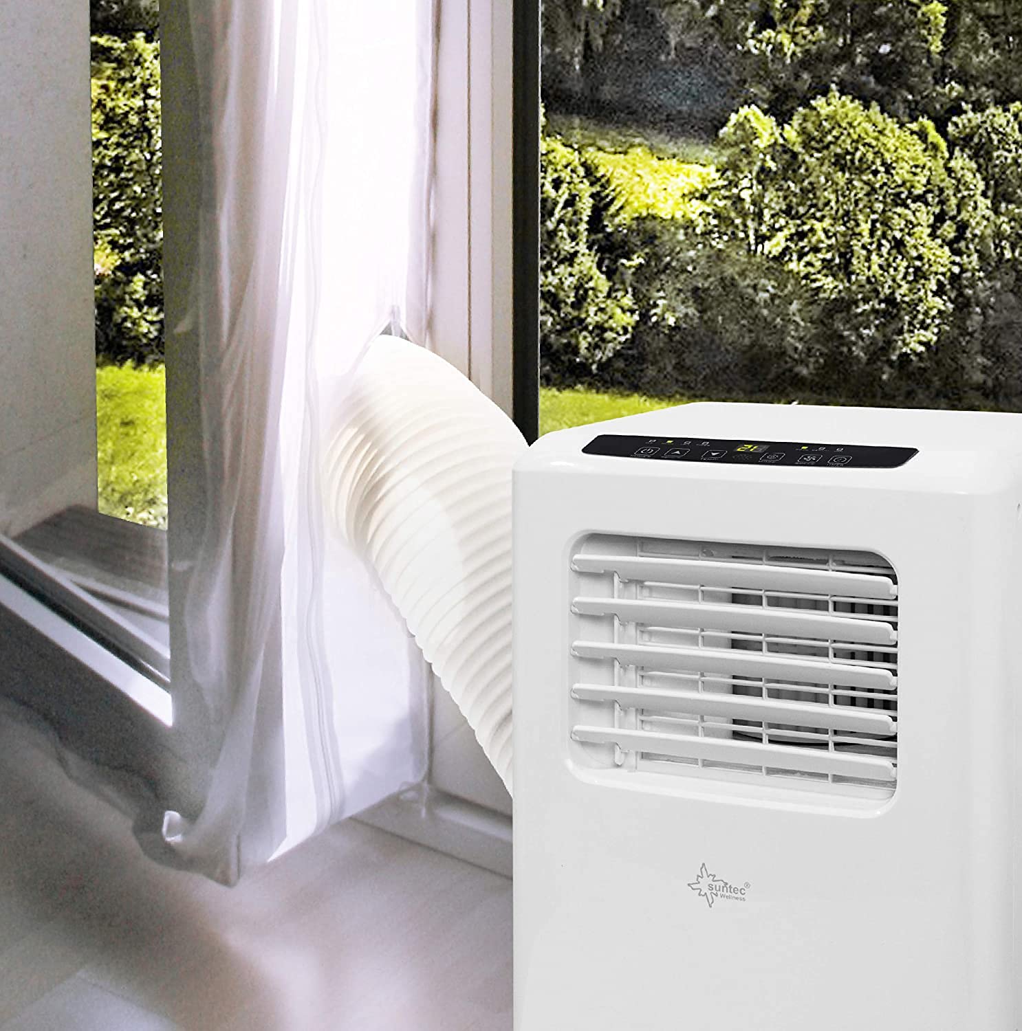 SUNTEC Air-Block-Klima Sail Zubehör-Set für mobile Klimageräte Fensterabdichtung Reißverschluss-Öffnung