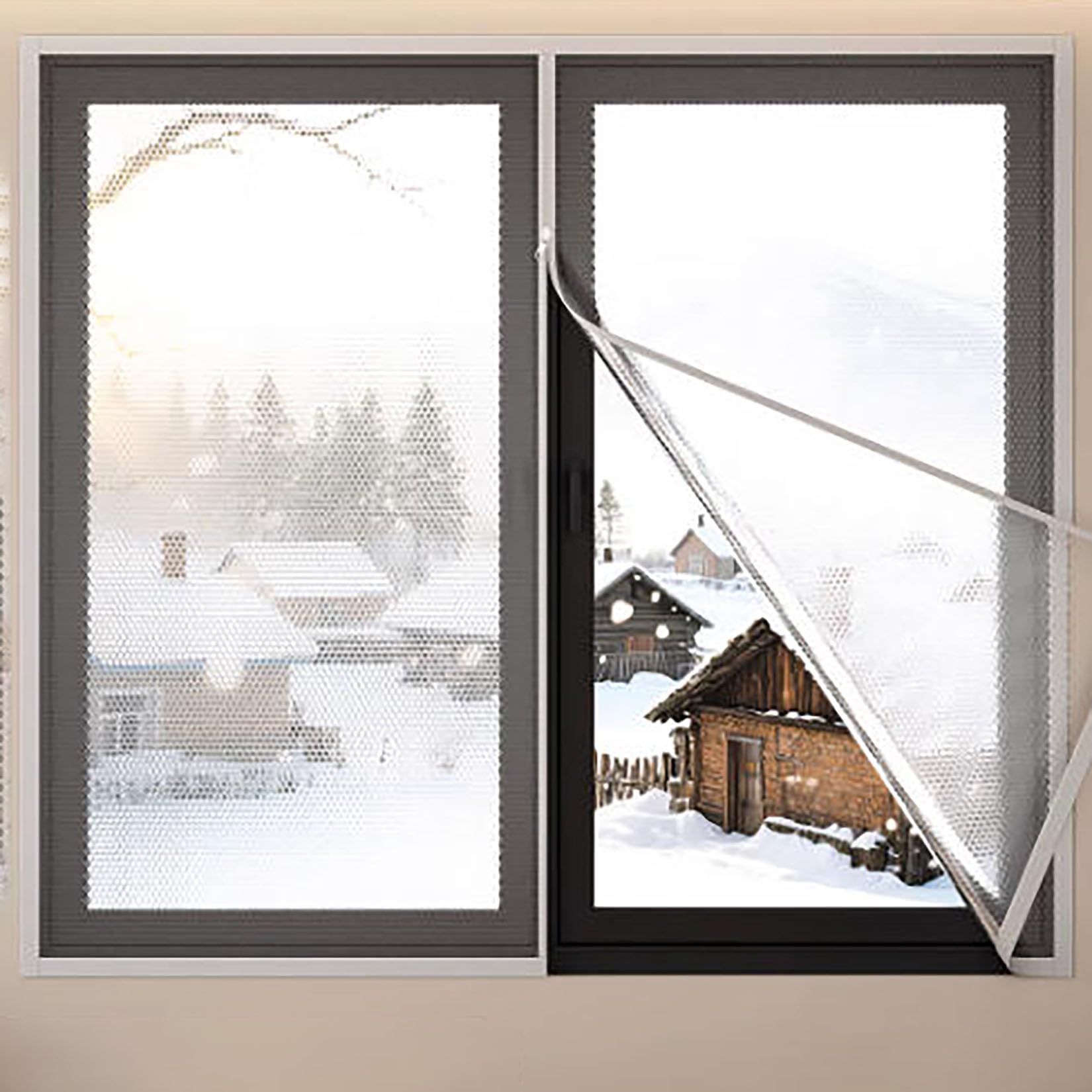 Film isolant pour fenêtres de chambre et véranda, protection thermique contre le froid
