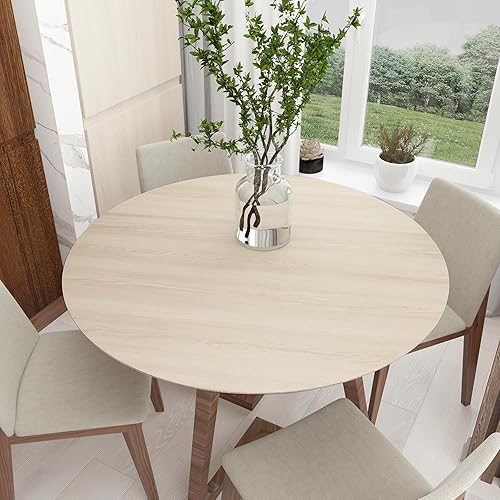 Miniatura 8 de Papel tapiz de madera extra ancho de 31 x 354 pulgadas, papel de contacto de grano de madera beige, papel tapiz grueso de madera sintética clara