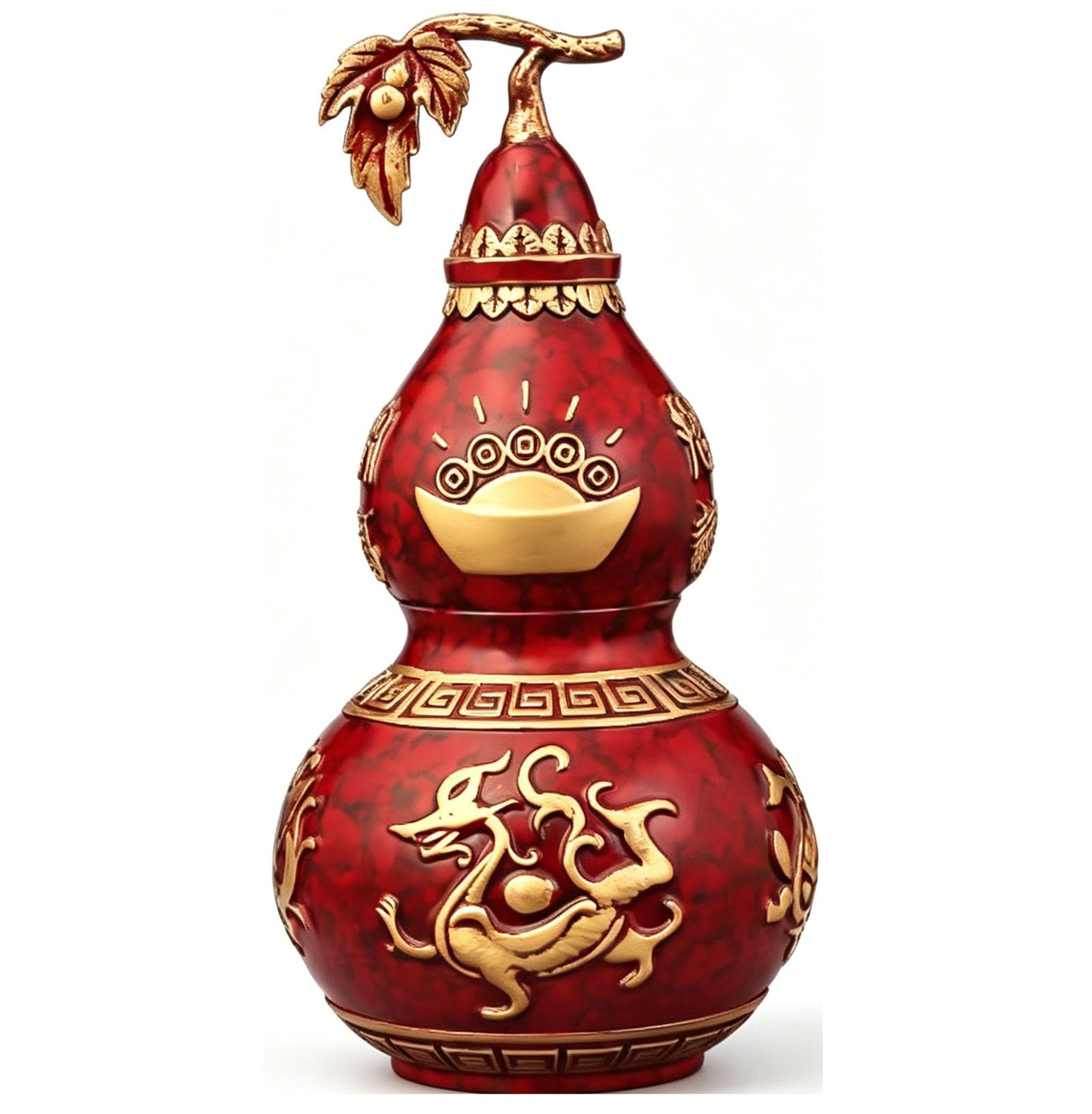 Gourd Feng Shui Brass Wu Lou for Office Bedroom Car Hanging Ornaments