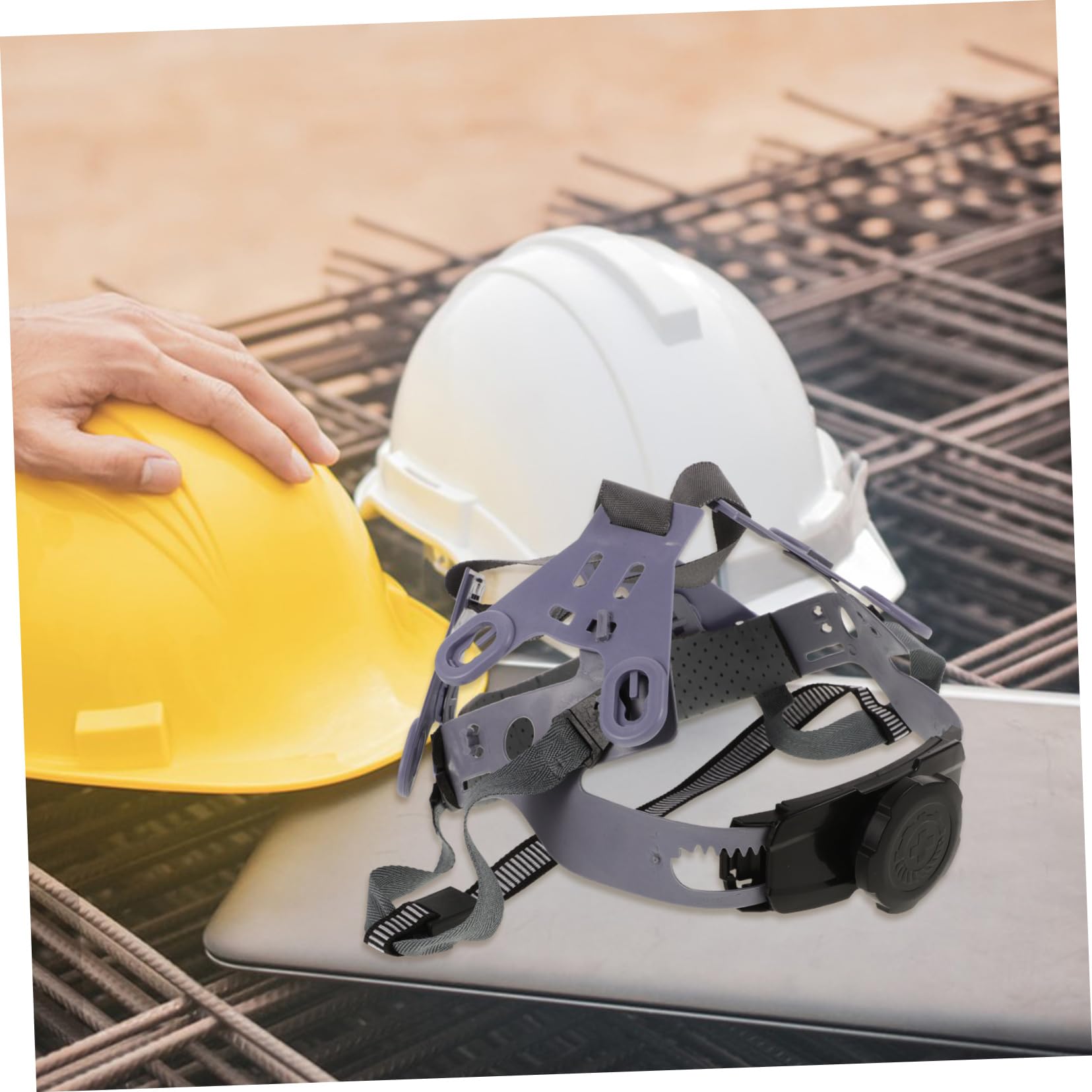SHINEOFI Fodera Del Casco Rivestimento Regolabile Difficile Inserto Per Elmetto Sostituzione Dell'inserto Dell'elmetto Fodere Per Elmetti Protettivi Grigio Chiaro Addominali