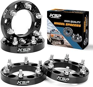 6X5.5 Wheel Spacers, KSP Forged 1"(25mm) 6x139.7mm to 6x139.7mm Thread Pitch M12x1.5 Hub Bore 108mm Adapters for Tacoma 4Runner Tundra FJ Land Cruiser Black, Not Hubcentric