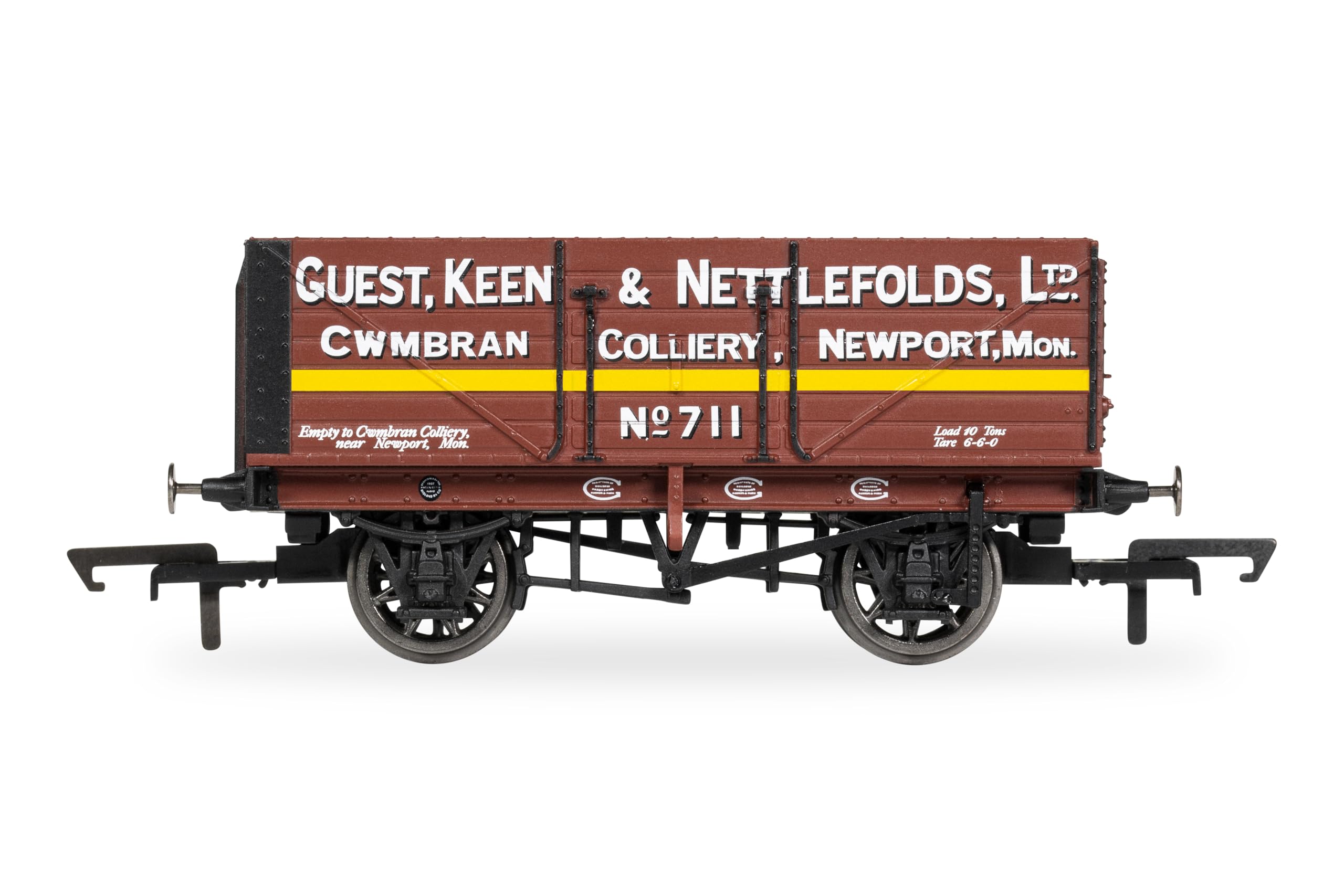 Hornby R60296 Guest Keen & Nettlefolds 7 Plank Wagon No711, Brown, 87.48 cubic centimeters