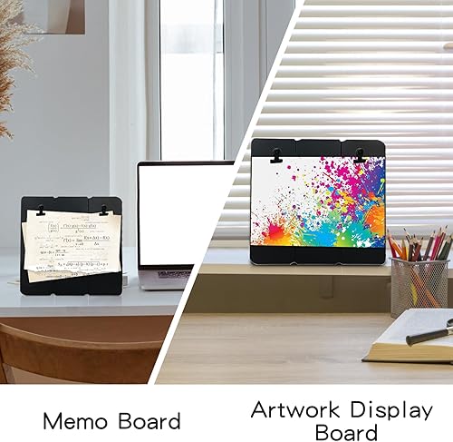 Miniatura 6 de Marcos de fotos de collage con clips, para fotos de 4 x 6 pulgadas o 6 x 8 pulgadas, portapapeles de madera rústica simple negro para montaje en