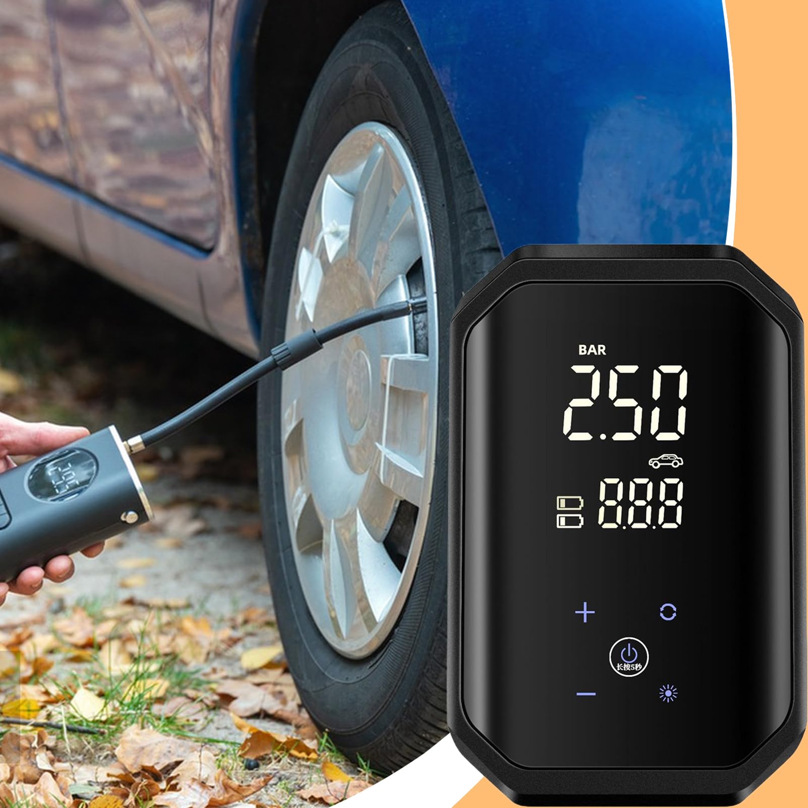 Mini pompa ad aria Display Digitale, Autospegnimento, Leggero