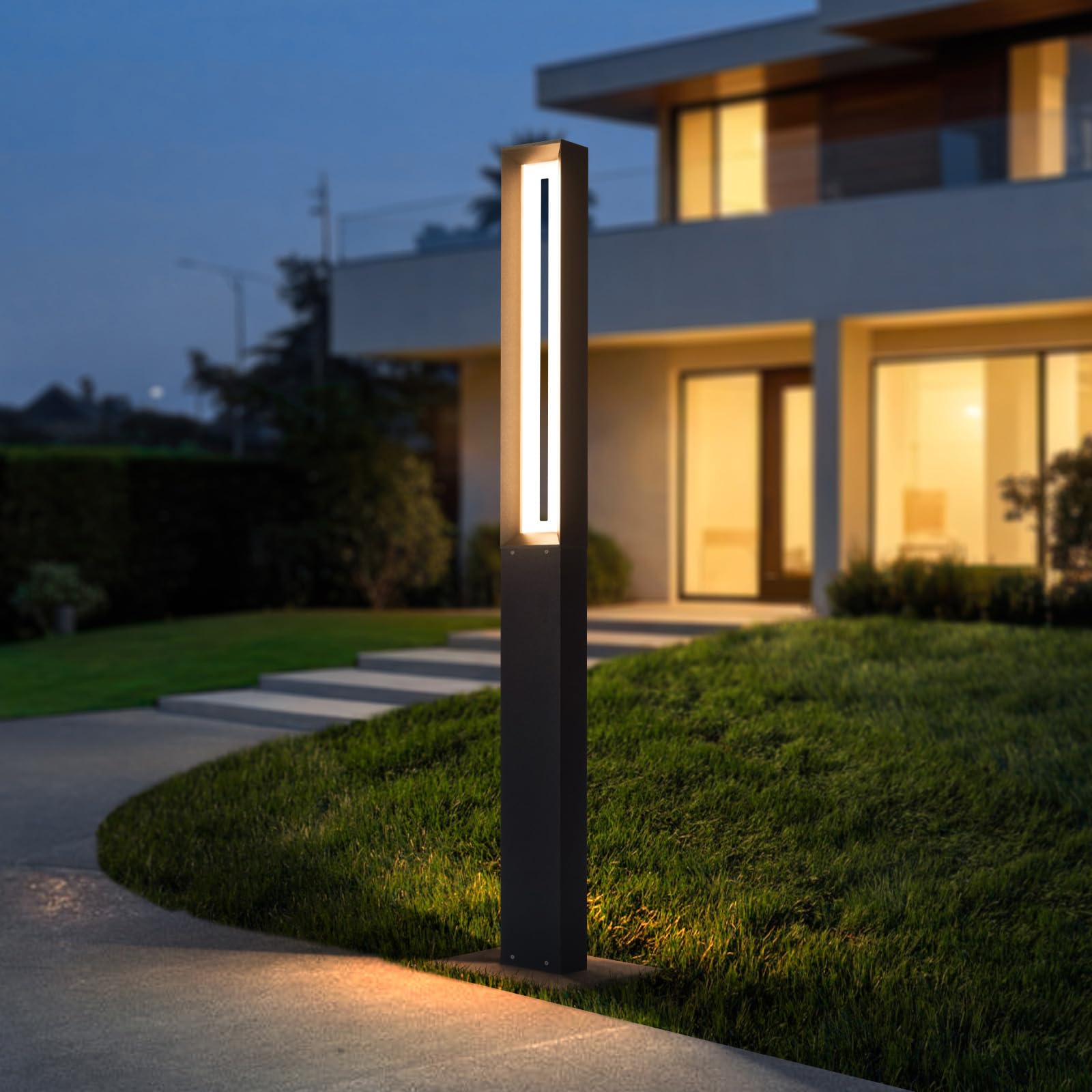 MVBT 71 Path Light Wired Outdoor Pathway Lights Bollard Light AC100-240V | Waterproof Modern Driveway Pole Lamp Bright 3000K LED Landscape Lighting for Outside Patio Sidewalk Garden Yard Walk product thumbnail 2