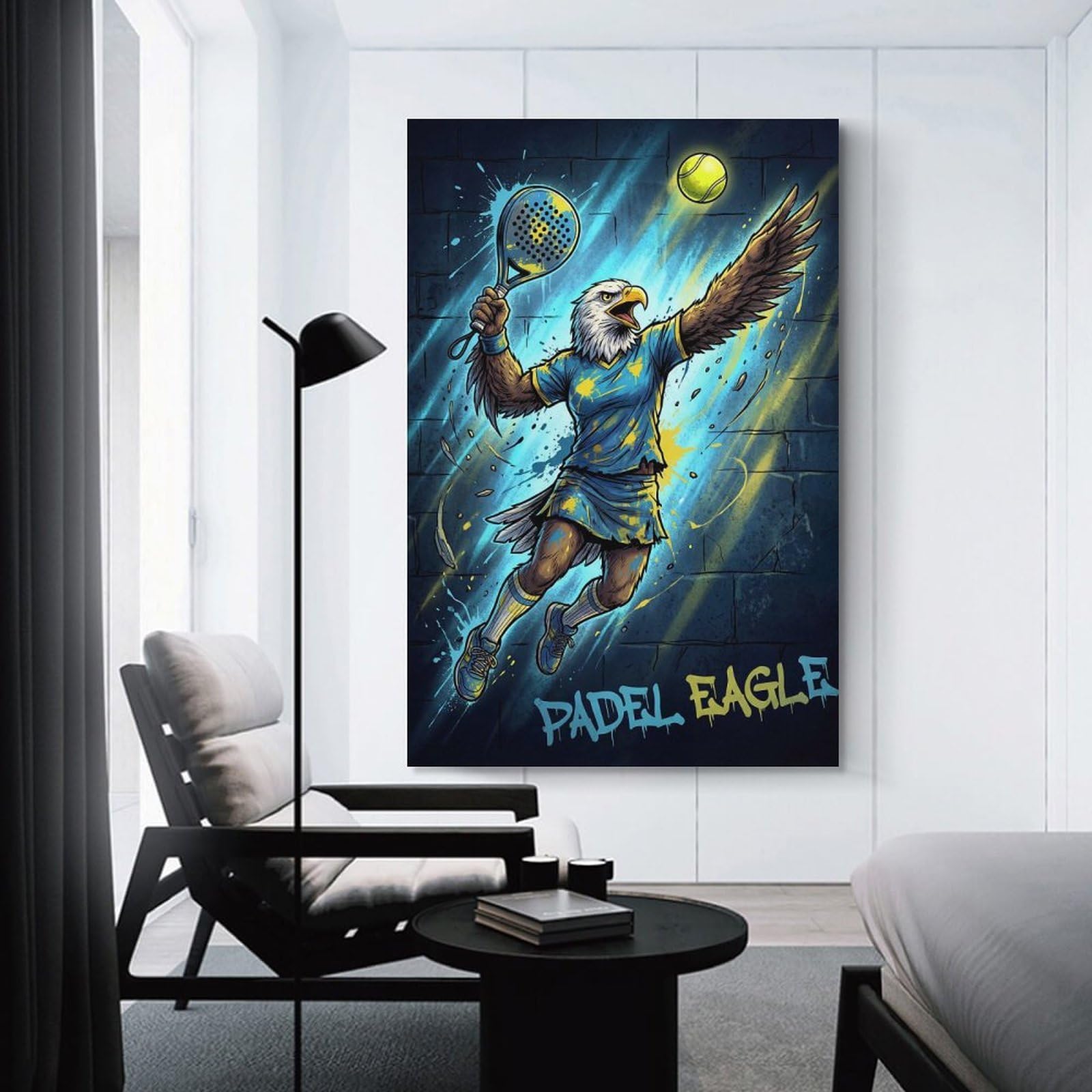 Junmoney Unframe-Style-10 Padel Eagle Action Shot Wall Picture Print, 20X30inch(50X75cm), For Wall Displays, Bedrooms Or Room Updates, Decorative Artwork With Flexible Styling