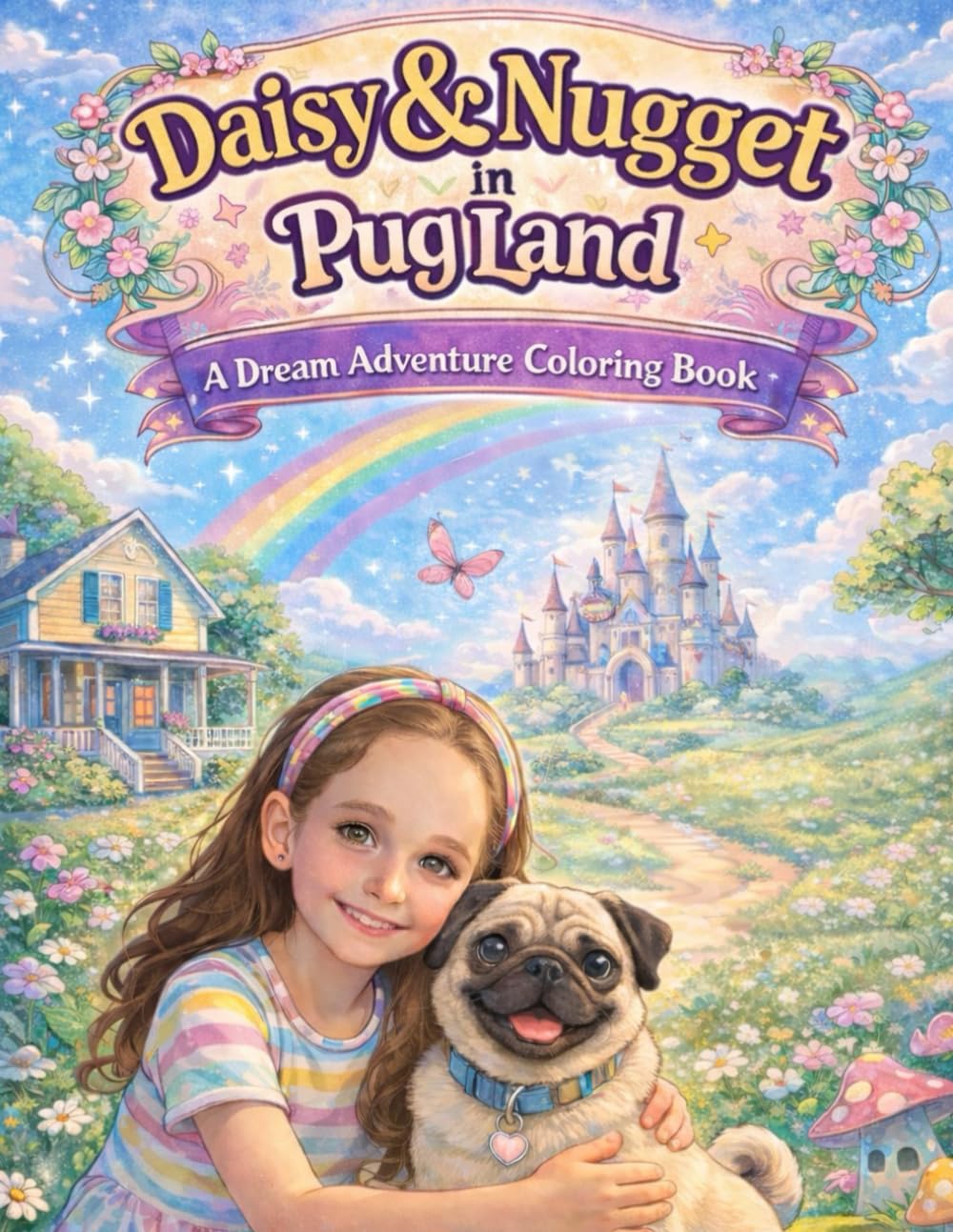 Daisy & Nugget in Pug Land: A Dream Adventure Coloring Book