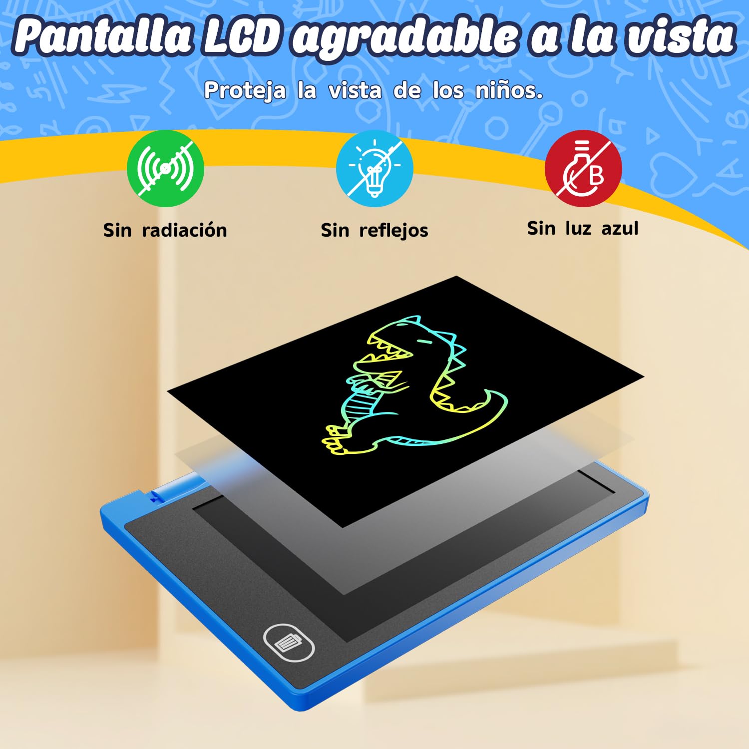 24 Piezas Tableta Escritura LCD, Electight 4.5 Pulgadas Infantil Tableta de Graffiti de Colores para Niños 3~12 Años, Colorida Pizarra Tableta Electrónica con Gancho, Juguete para Vuelta Cole — view 4