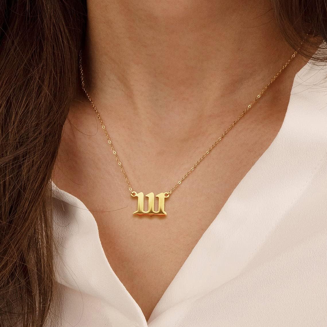 111 Necklace Gold Angel Number Necklace 