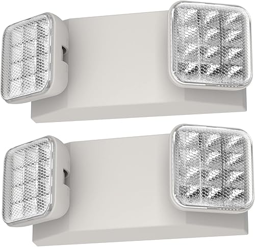 Miniatura 9 de SPECTSUN - Luz de emergencia blanca, luz de emergencia comercial con batería de respaldo, accesorio de iluminación de emergenciacombo de luz de